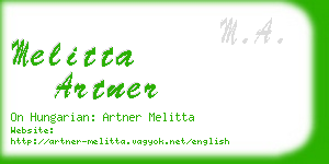 melitta artner business card
